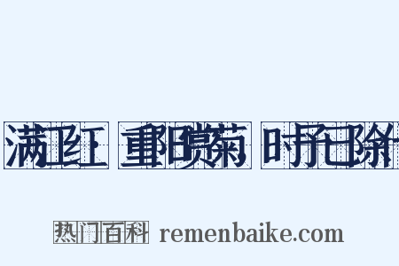 满江红·重阳赏菊，时予已除代是什么意思的图片